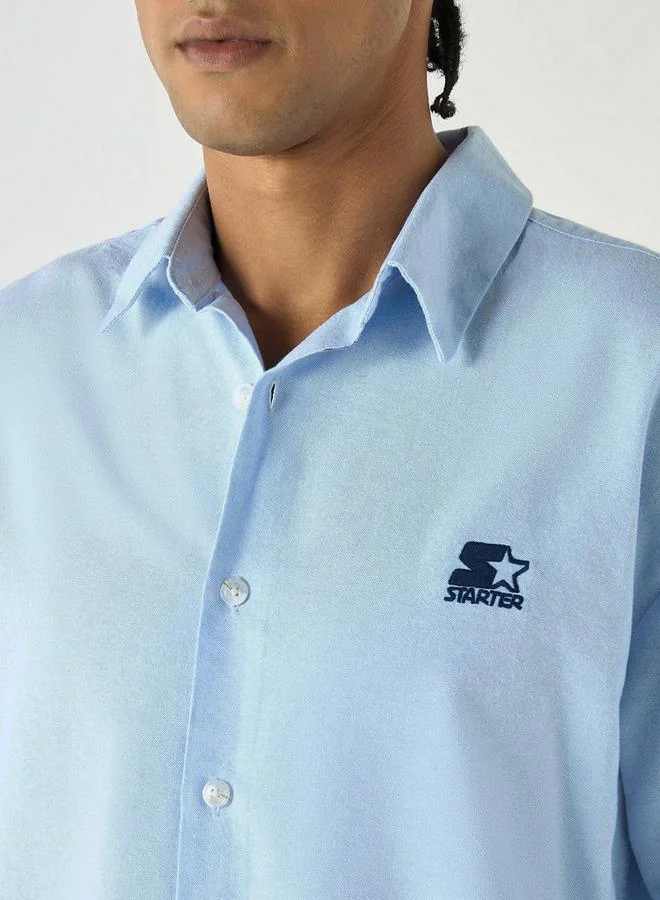 STARTER Starter Regular Fit Shirt with Long Sleeves and Button Placket