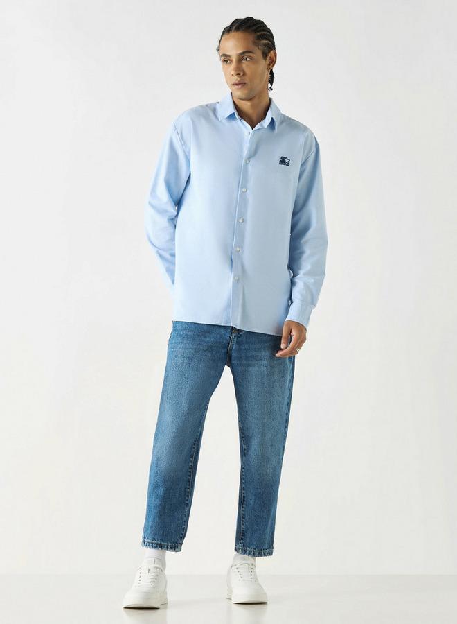 Starter Regular Fit Shirt with Long Sleeves and Button Placket - Image 2