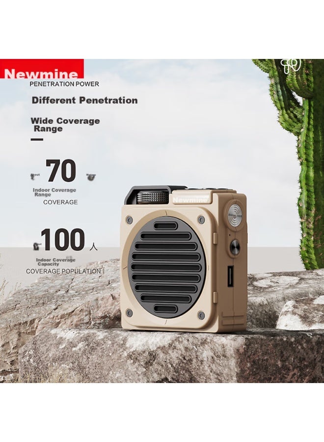 Newmine Ms12 Little Bee Amplifier, Teacher-specific Loudspeaker, Tour Guide Waist-mounted Bluetooth Speaker, Mini Portable Promotional Lecturing Teaching Megaphone, High Volume, Beige - Image 2