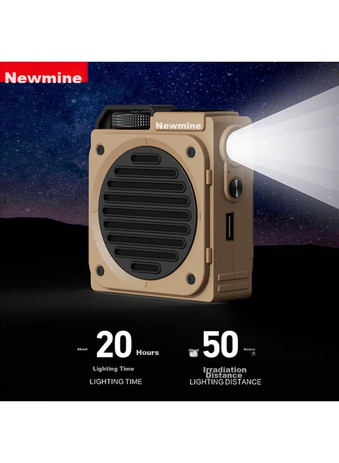 Newmine Ms12 Little Bee Amplifier, Teacher-specific Loudspeaker, Tour Guide Waist-mounted Bluetooth Speaker, Mini Portable Promotional Lecturing Teaching Megaphone, High Volume, Beige - Image 3