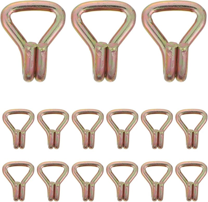 Heavy Duty Steel Double J Hooks 20pcs Cargo Ratchet Strapping Bundle Accessory - Image 1
