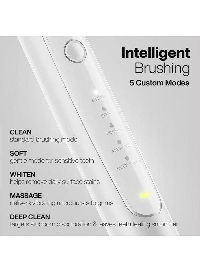 Aquasonic Aquasonic Elite Ultra-Whitening Toothbrush - ADA Accepted Power Toothbrush - 8 Proflex Brush Heads & Travel Case - 50,000 VPM Motor & Wireless Charging - 5 Modes w Smart Timer (White) - Image 4