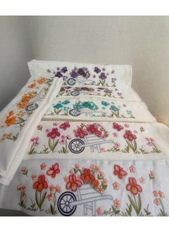 FIESTA Soft Velvet Towel 6 Pieces 3D Tufting Printed 50X90 cm  - Image 3