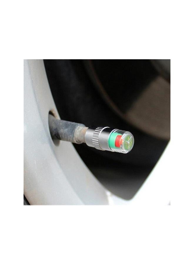 Generic - 4 Pcs Car Tire Pressure Cap Monitor Valve Stem Caps Car Tyre Pressure Sensor Indicator with 3 Color Eye Alert, Car Tyre Accessories - Image 1