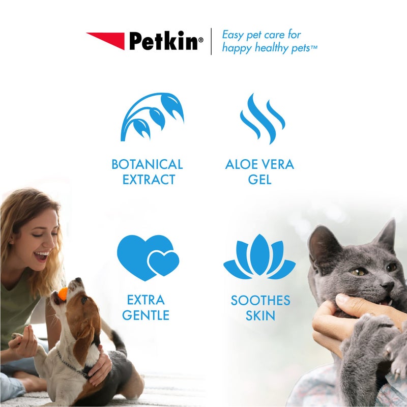 Petkin Jumbo Pet Eye Wipes, 80 Extra Moist Wipes, 2 Pack - Natural Formula Gently Removes Dirt, Discharge, & Tear Stains - Safe, Convenient, & Easy to Use Pet Wipes for Dogs, Cats, Puppies & Kittens - Image 5