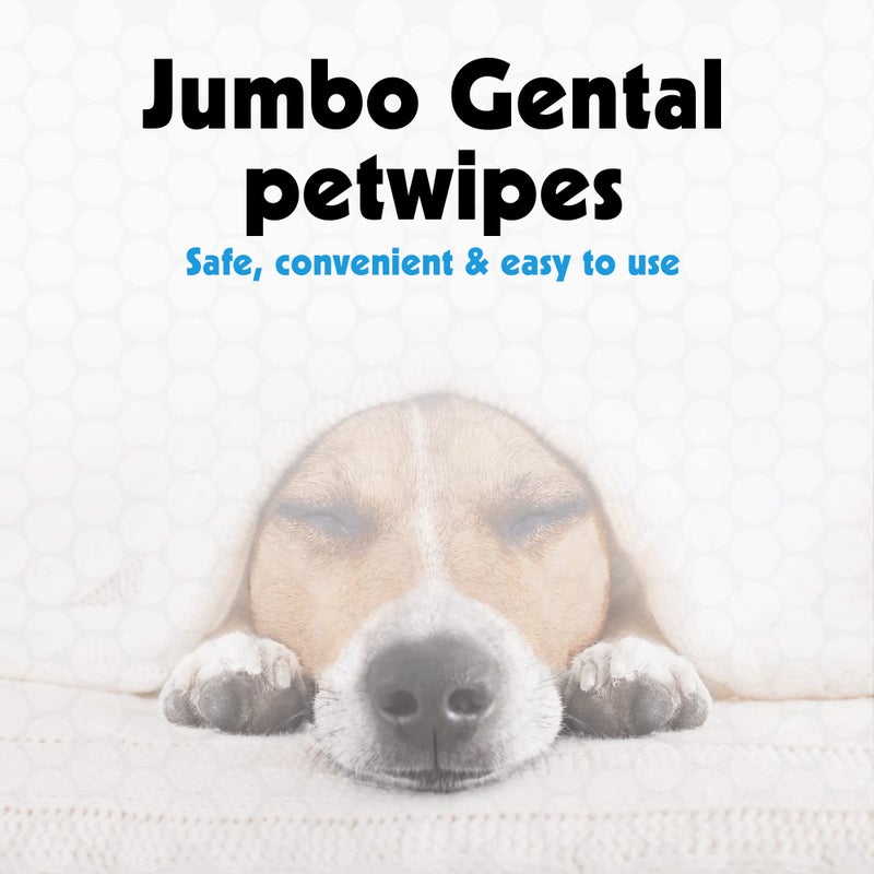 Petkin Jumbo Pet Eye Wipes, 80 Extra Moist Wipes, 2 Pack - Natural Formula Gently Removes Dirt, Discharge, & Tear Stains - Safe, Convenient, & Easy to Use Pet Wipes for Dogs, Cats, Puppies & Kittens - Image 3