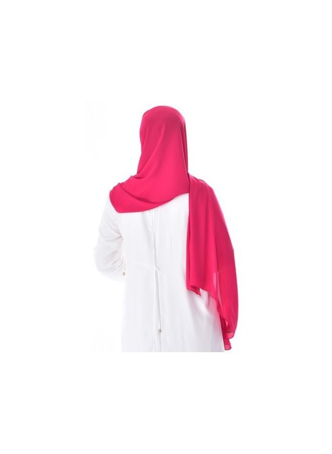 Plain crepe chiffon - Fuchsia - Image 2