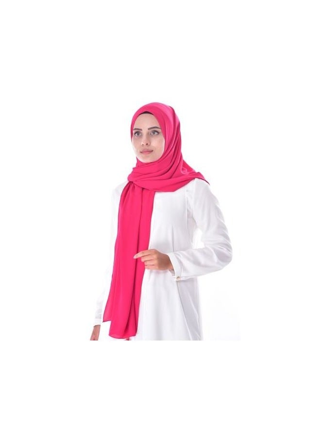 Plain crepe chiffon - Fuchsia - Image 3