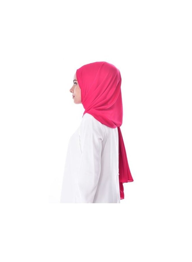 Plain crepe chiffon - Fuchsia - Image 1
