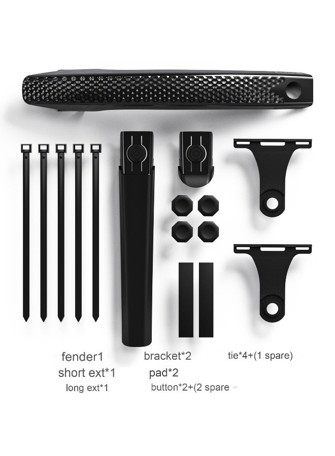 ENLEE Road Bike Mudguard - Adjustable Quick Release Extended Rain Shield
