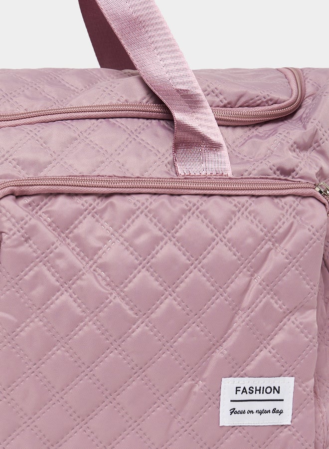 ستايلي حقيبة جيم بنسيج بارز وجيب أمامي - Image 5