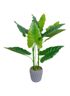 Generic Artificial Spring Rain Leaf Plant 70cm Home Decoration Indoor and Outdoor Artificial Large Plant Bonsai Suitable for Modern Office, Living Room, Home Decoration Gifts (with Flower Pots) (Large)  - Image 1