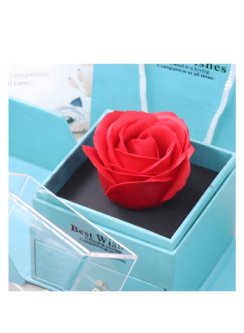 Vergali Preserved Rose LOVAPPY with Necklace Earrings  Ring Flowers in Jewelry Box for Valentine's Day Forever Flowers Eternal Rose for Birthday Anniversary Gift - Romantic Gifts for Her, Female, Mom  ﻿  - Image 2