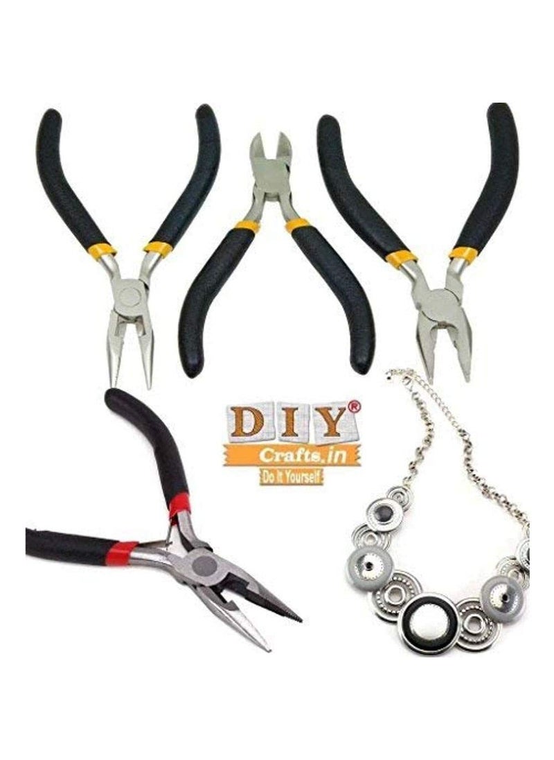 DIY Crafts Diy Crafts CTDIYHI47321 Stainless Steel Needle Nose Pliers for Jewelery Making for Works 8 Pack of 3 Multicolor  - Image 2