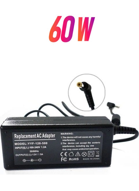Powertron Electronics Corp. PA1060-120T1A500 Compatible Fujitsu Siemens FSP040-DGAA1 Compatible Cisco 887VA Router CISCO887VA-K9 Compatible Gospell GP008CX 12V 5A 60W Power Adapter 5.5mm 2.5mm