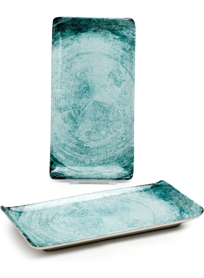 EDESSA طبق تقديم مستطيل من البورسلين لافا - 12.5X27 سم - طبق أنيق وعملية للتقديم - Image 2