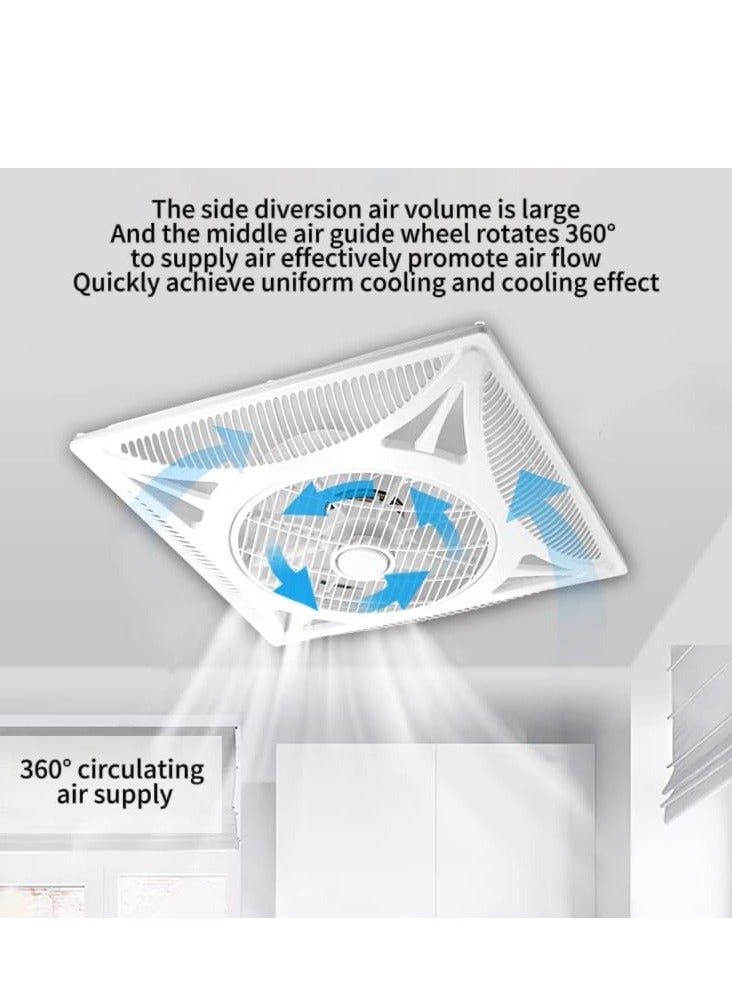 TAIYUAN Model TY-350X-1, 600×600mm Remote control Three wind speeds Oscillating/directional mode 70W Power Air volume 1500m³/h Low noise 56dB Ceiling fan with LED light  - Image 1