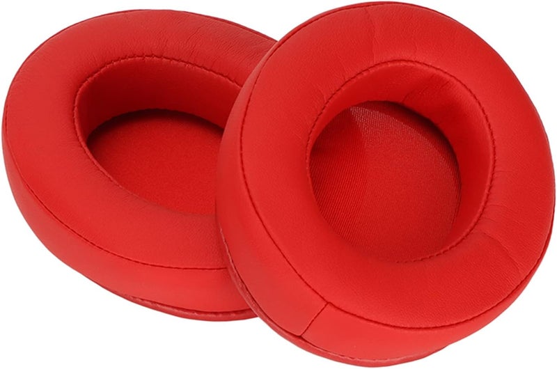 Replacement Ear Pads for HM5 Headphones, Noise Insulating Thickened Ear Cushions with Soft Comfortable Fit, Durable Earpads for Enhanced Sound Quality (Red Protein Leather Style) - Image 2