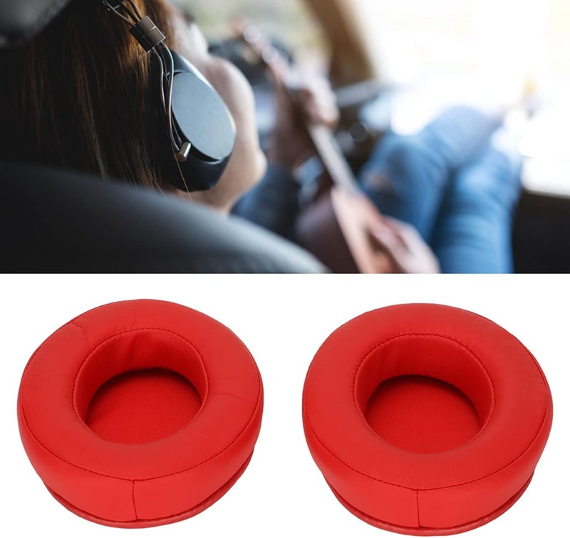 Replacement Ear Pads for HM5 Headphones, Noise Insulating Thickened Ear Cushions with Soft Comfortable Fit, Durable Earpads for Enhanced Sound Quality (Red Protein Leather Style) - Image 5