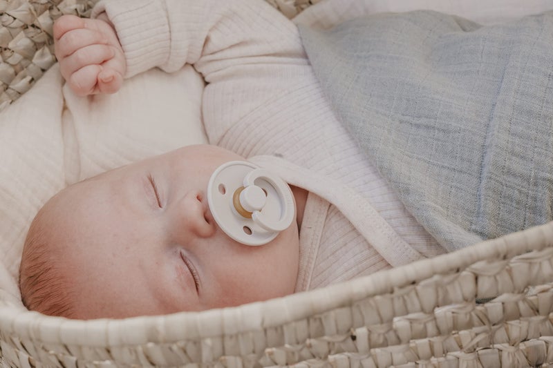 Bibs Cuddle Baby Swaddle | 100% Organic Muslin Fabric | Soft, Breathable & Absorbent | Made in Denmark | Measures 47" x 47" (Baby Blue) - Image 4