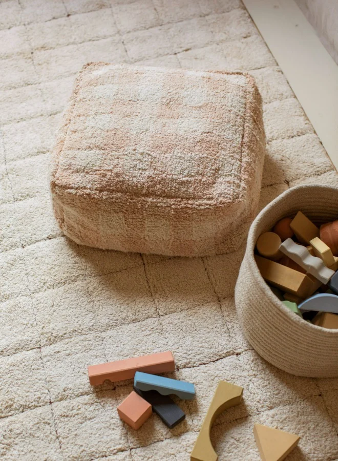 Lorena Canals Pouf Vichy Rose