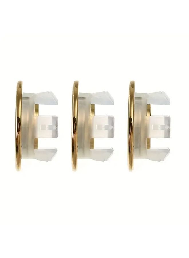 2pcs Brass Sink Overflow Cover Caps Polished Golden Finish Corrosion Resistant - Image 5