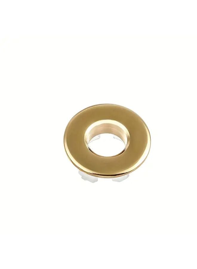 2pcs Brass Sink Overflow Cover Caps Polished Golden Finish Corrosion Resistant - Image 3