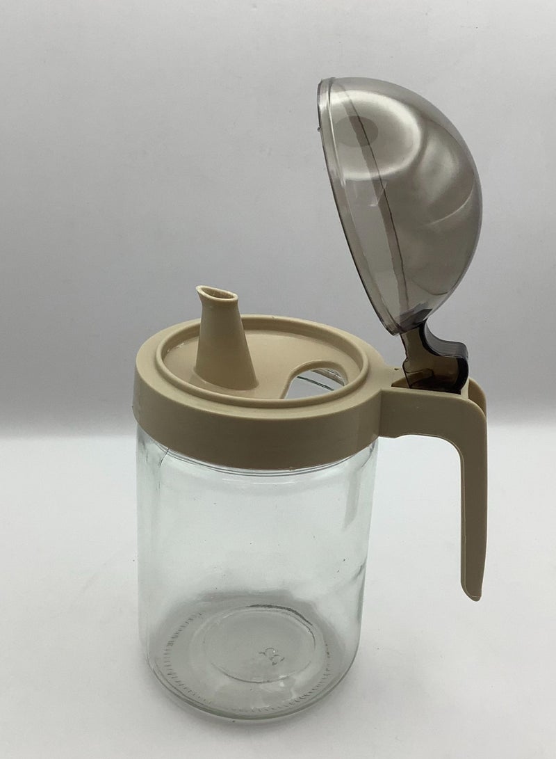 Glass Oil Pitcher with Plastic Top & Handle  - Image 2