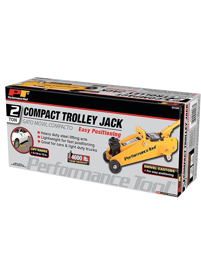 Performance Tool W1606 2 Ton (4,000 Lbs.) Capacity Compact Trolley Jack - Image 5