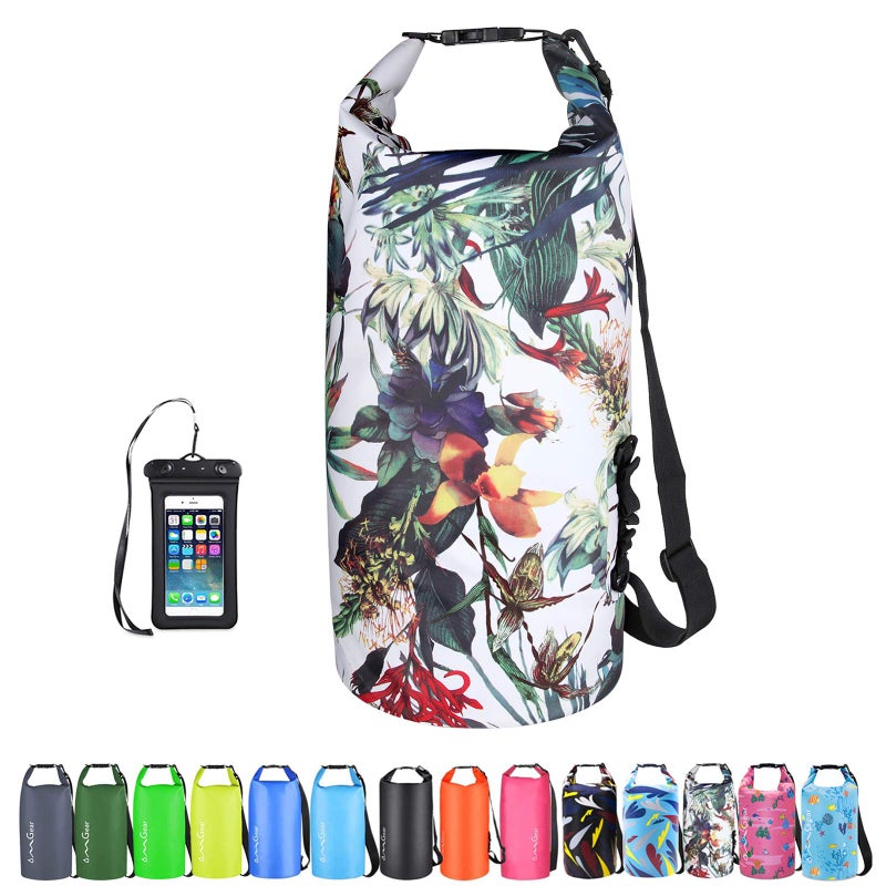 OMGear Waterproof Dry Bag Backpack Waterproof Phone Pouch 40L/30L/20L/10L/5L Floating Dry Sack For Kayaking Boating Sailing Canoeing Rafting Hiking Camping Outdoors Activities (camouflage1, 5L) - Image 1