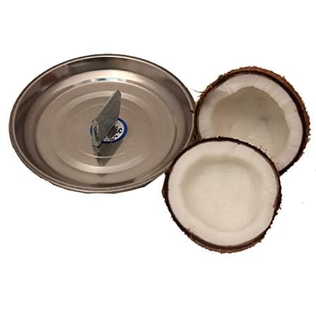 Stainless Steel Coconut Breaker Cracker Heavy Duty Coconut Breaker Tool for Pooja Kitchen Home Coconut Cracker with Stainless Steel bar  - Image 3