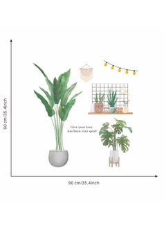 Y&D Tropical Art Fresh Leaf Self-Adhesive Removable Wall Stickers Perfect For Bedroom Corner Skirting In Living Room  - Image 2