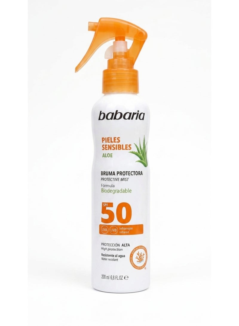 Babaria Sunscreen Spray Sensitive Skin Spf50 200ml