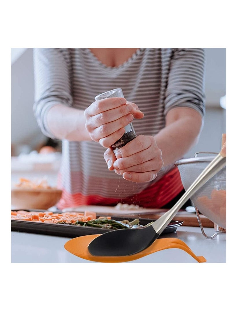 Excefore - Silicone Spoon Rest Cooking Utensil Heat Resistant Spatula Holder Rest for Kitchen Counter Stove Top - Image 1