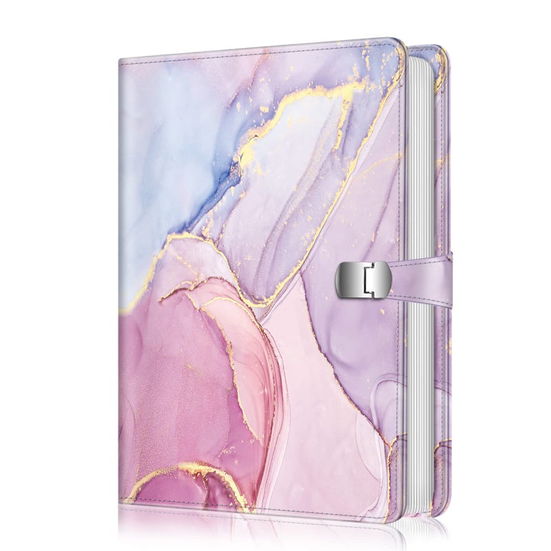 Fintie Fintie Photo Album 4x6 Photos - 112 Photos Premium Vegan Leather Cover with Snap Fastener  Portable Wallet Photo Albums  Dreamy Marble - Image 1