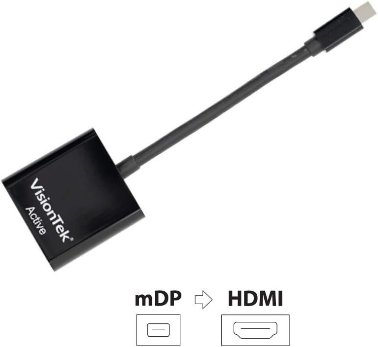VisionTek Mini DisplayPort to HDMI 4K Active Adapter, Male to Female, for MacBook Pro, Macbook Air, Mac Mini, Microsoft Surface Pro 3/4, Desktop Graphics and More (900691) - Image 3