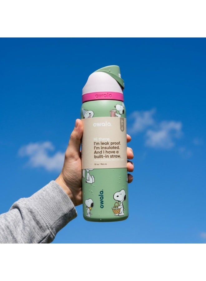 Snoopy FreeSip Insulated Stainless Steel Water Bottle with Straw for Sports, Travel, and School BPA-Free Sports Water Bottle - Image 3