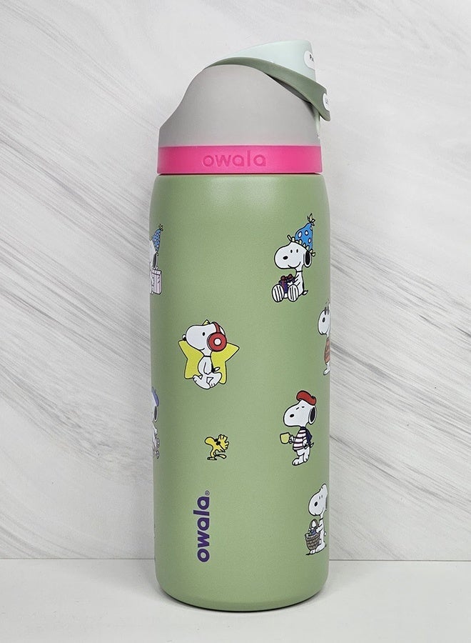 Snoopy FreeSip Insulated Stainless Steel Water Bottle with Straw for Sports, Travel, and School BPA-Free Sports Water Bottle - Image 2