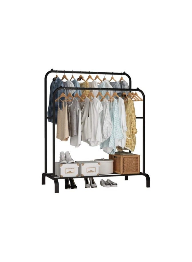 Clothes Organizer And Holder Metal Stand Black 110*54*150(132)cm
