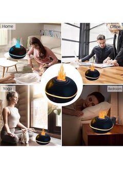erorex Flame Essential Oil Diffuser 200Ml Aromatherapy Diffusers For Home 7 Color Flame Light Aroma Diffuser Waterless Auto Off Ultrasonic Air Humidifier For Home Bedroom Spa Office Yoga  - Image 4