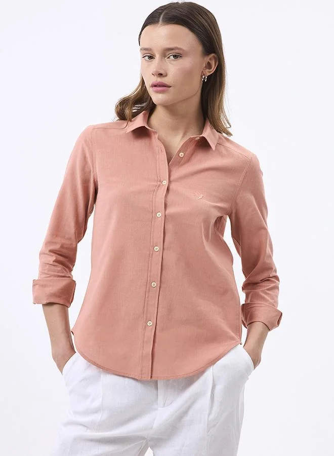 FELIX HARDY Salmon Linen Blended Shirt for Women for Women | Best Price UAE