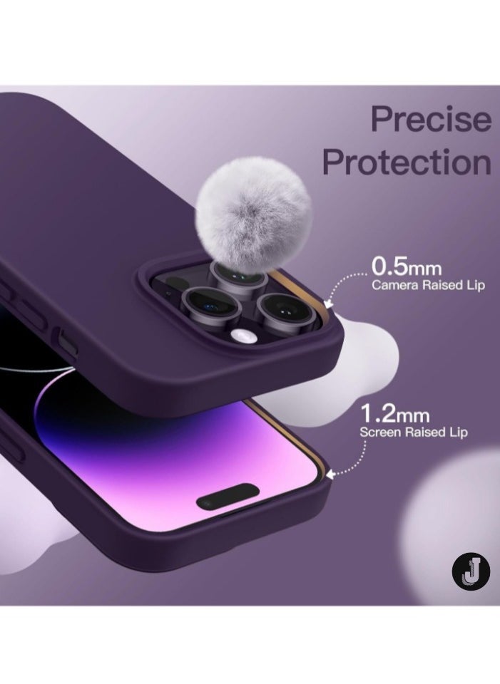 JAJEEK "iPhone 16 Pro Slim Fit Matte Deep Purple TPU Case – Soft, Flexible Silicone Back Cover for Sleek Protection" - Image 2