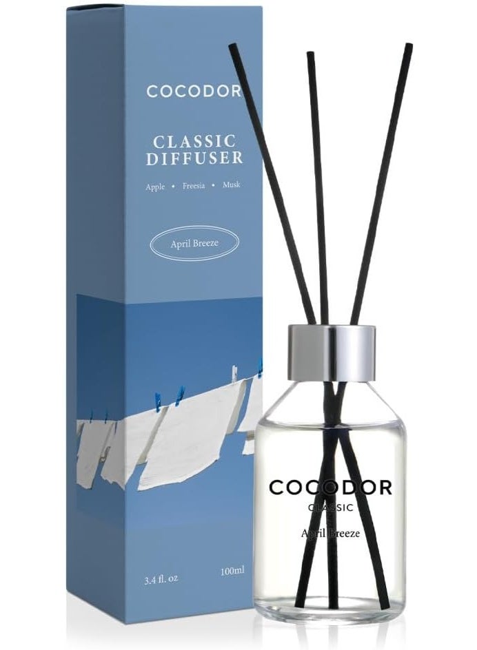 كوكودور موزّع العطر الكلاسيكي بأعواد القصب / ‏3.4 أونصة (100 مل) / عبوة واحدة / مجموعة موزّع زيت عطري بعطر مميز مع أعواد، مثالية لغرف النوم والحمّامات وديكور المنزل - Image 1