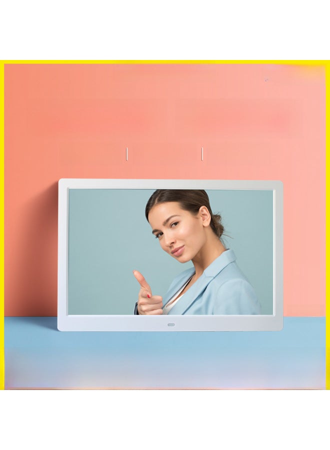 High-definition 14-14.1 Inch Digital Photo Frame Electronic Album Advertising Machine Logo Customizable-Color:14inch White Tn Screen - Image 2