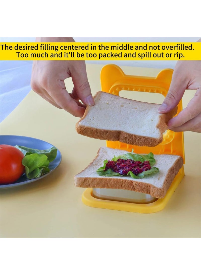 AEXONIZ TOYS AEXONIZ TOYS Sandwich Cutter and Sealer Square Pocket Bread Mold Uncrustables Sandwich Maker for Kids Stainless Steel Baking Tools Great for Lunchbox Bento Box Square Sandwich Cutter  - Image 5
