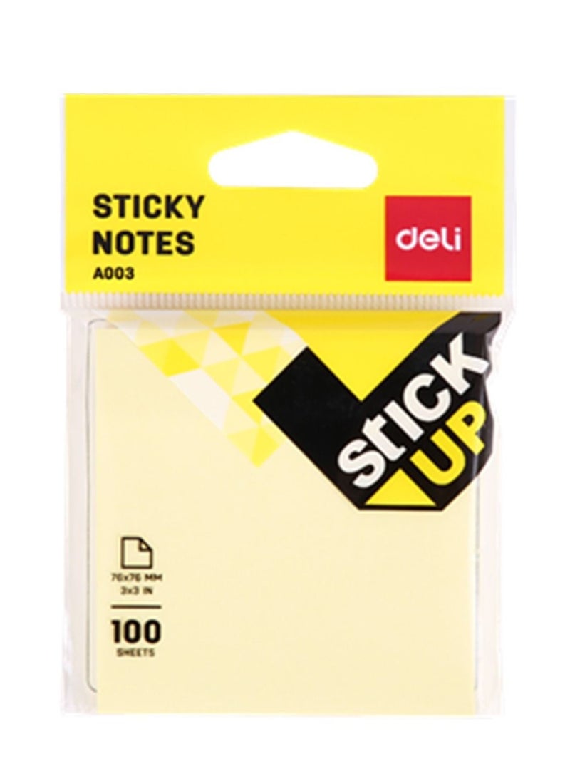 Deli 4-Pad Sticky Notes 3x3 Inch Size Yellow Colour  - Image 2