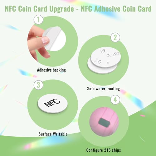 Timeskey NFC 20 pcs NFC Tags NFC Stickers NTAG215 NFC Tag Sticker NFC Sticker Programmable NFC Chip Home Assistant NFC Tags with Adhesive Back, Compatible with TagMo and NFC Enabled Devices - Image 5