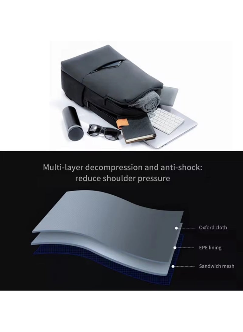 Xiaomi Classic Large Capacity Business Backpack 2nd Generation 15.6 Inch Student Laptop Backpack Unisex Outdoor Travel-Black - Image 4