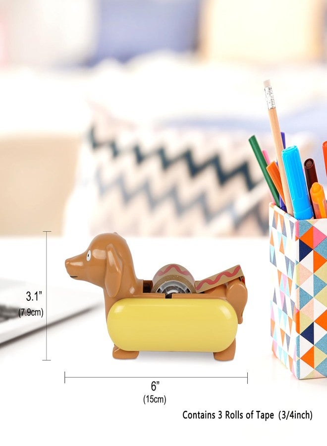 YOBRO Animal Mini Tape Dispenser Hot, The Tastiest Way to Stick Things Together, Mini Animal Stationery for Home Office, Cute and Funny Desk Supplies Gift for Kids Adults (WSG12565) - Image 4