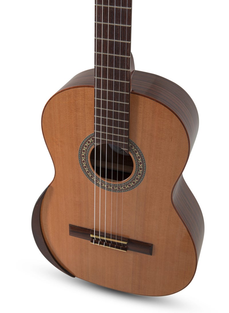 Manuel Rodríguez ACADEMIA Classical Guitar AC60-C 4/4 – Solid Cedar Top, Rosewood Decor Back, GEWA Armrest - Image 4